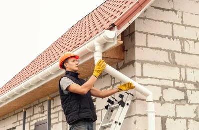 Pose et remplacement de gouttières aux Estables
